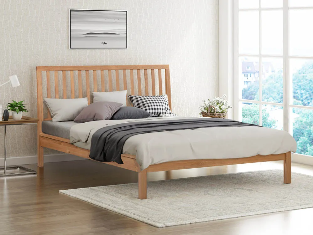 Flintshire Furniture Flintshire Rowley 4ft6 Double Smoked Oak Wooden Bed Frame