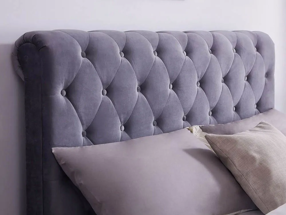 Flintshire Flintshire Whitford Grey Fabric Ottoman Bed Frame