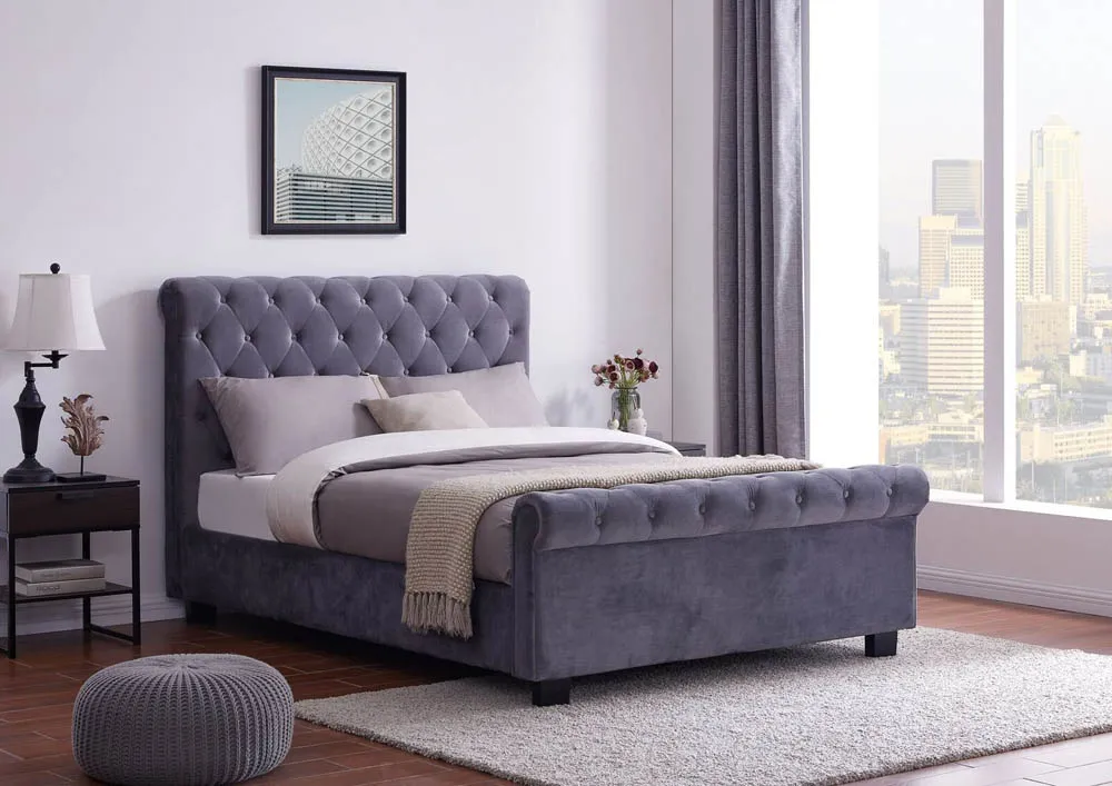Flintshire Flintshire Whitford Grey Fabric Ottoman Bed Frame