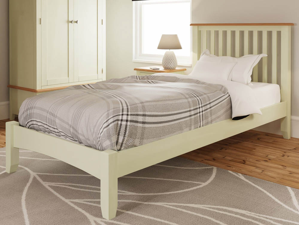 Kenmore Kenmore Patterdale 3ft Single White and Oak Wooden Bed Frame