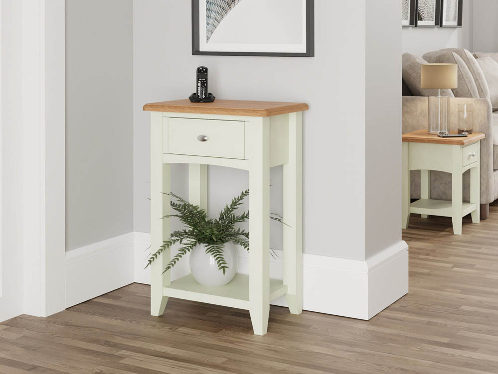 Kenmore Kenmore Patterdale White and 1 Drawer Tall Lamp Table (Assembled)