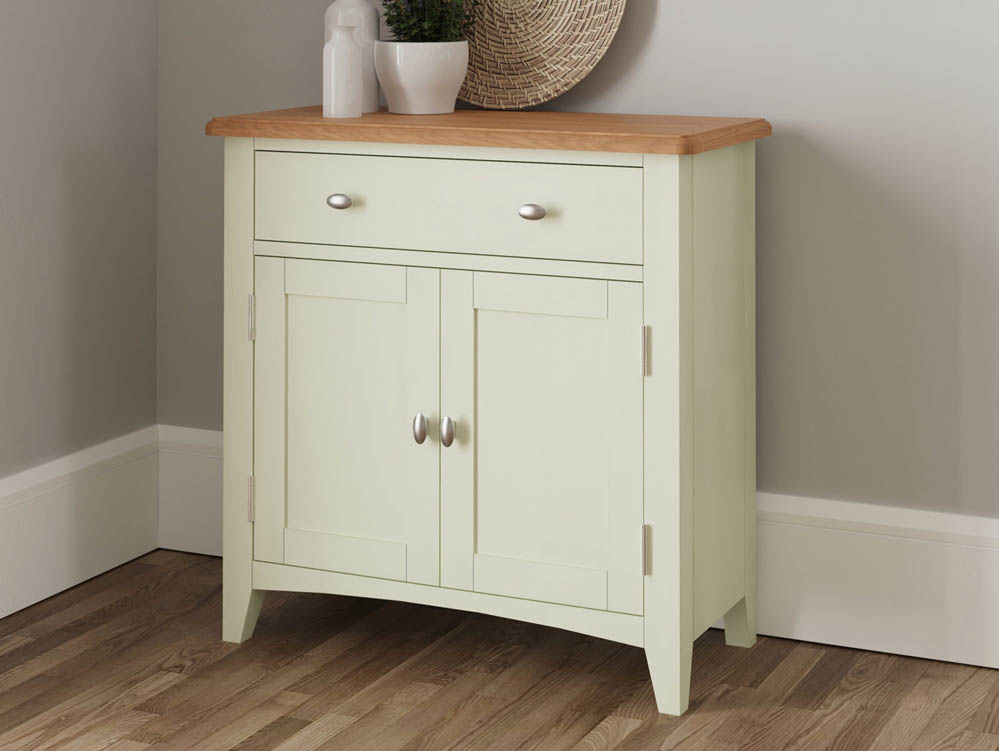 Kenmore Kenmore Patterdale White and Oak 2 Door 1 Drawer Compact Sideboard (Assembled)