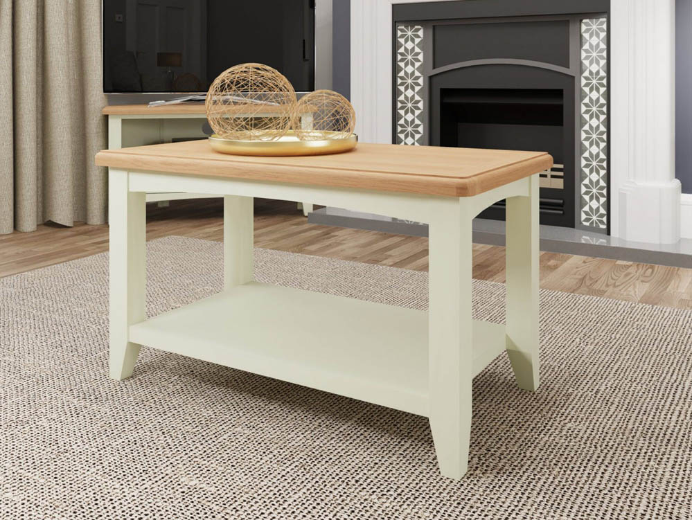Kenmore Kenmore Patterdale White and Oak Coffee Table (Flat Packed)