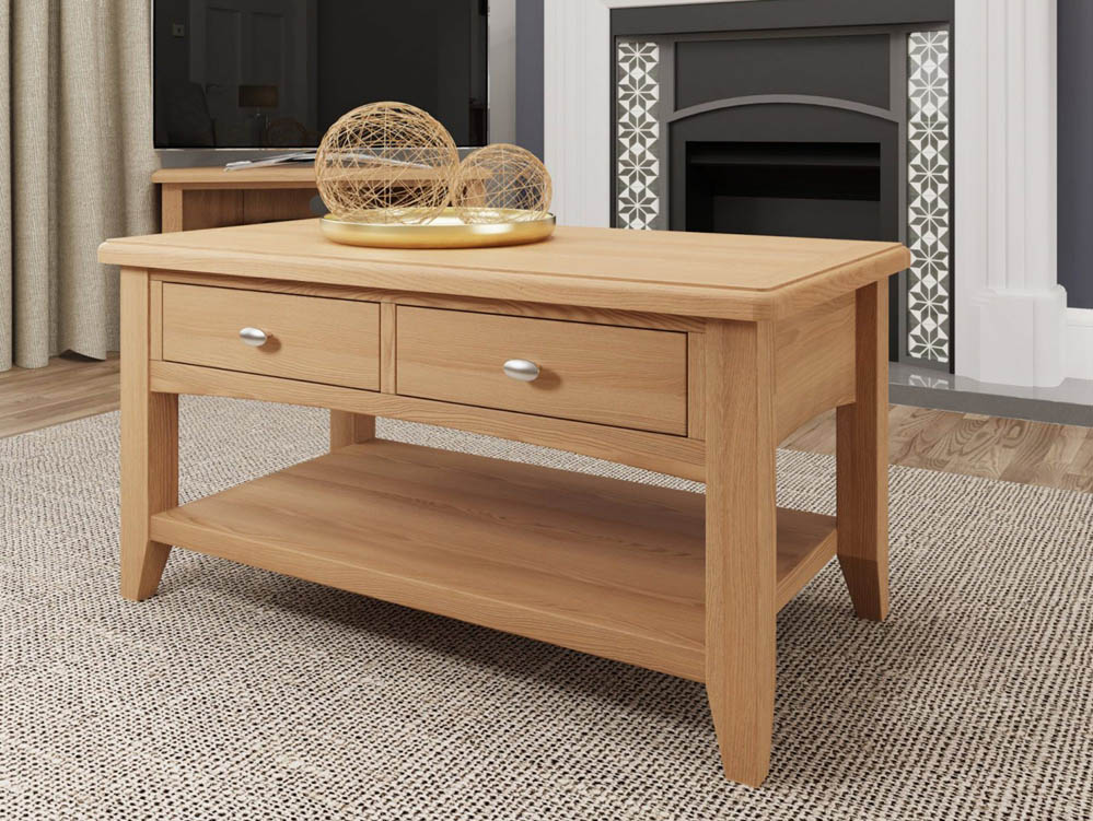 Kenmore Kenmore Dakota Oak 2 Drawer Large Coffee Table (Flat Packed)