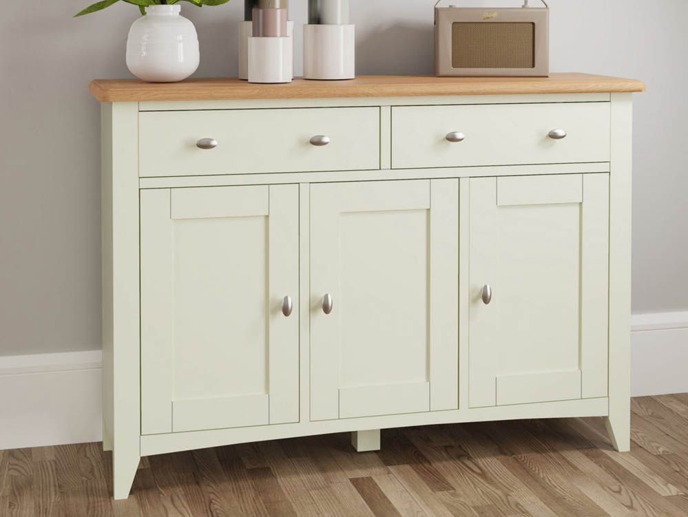 Kenmore Kenmore Patterdale White and Oak 3 Door 2 Drawer Large Sideboard (Assembled)