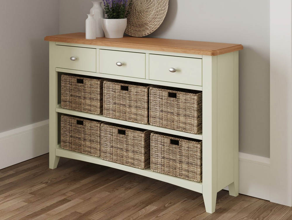 Kenmore Kenmore Patterdale White and Oak 3 Drawer Sideboard (Assembled)
