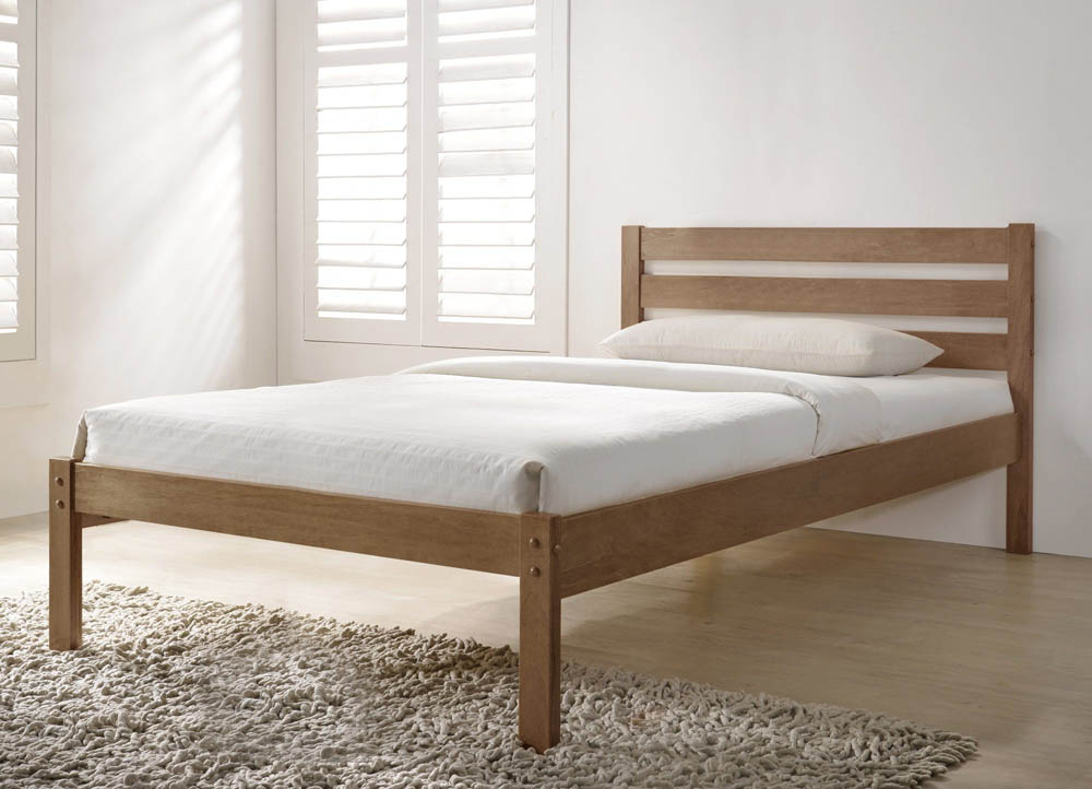 Flintshire Furniture Flintshire Eco 4ft6 Double Oak Wooden Bed Frame