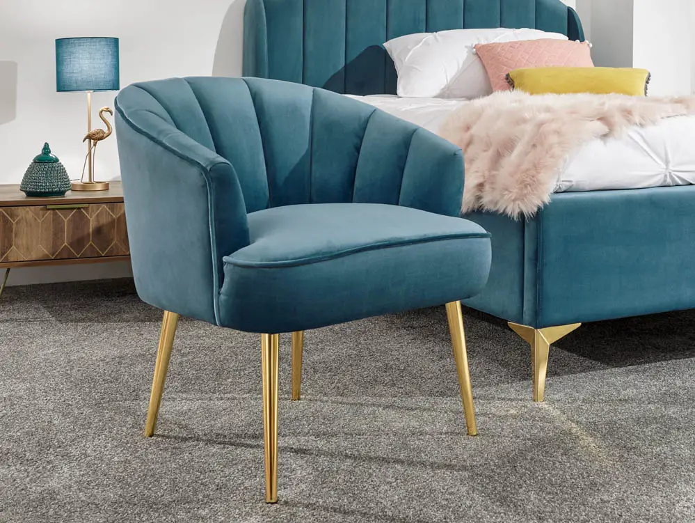 GFW GFW Pettine Teal Fabric Accent Chair