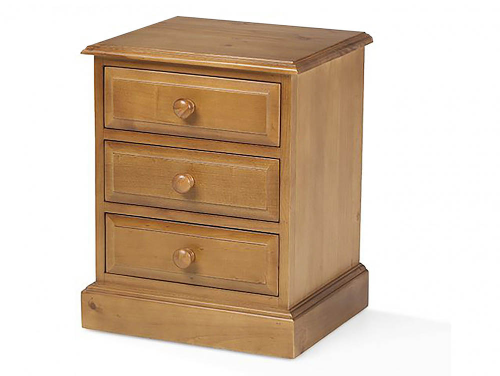 Archers Archers Berwick 3 Drawer Pine Wooden Bedside Cabinet (Assembled)