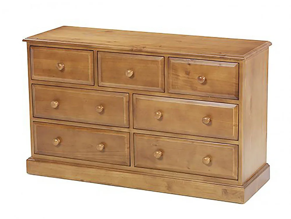 Solid pine wood chest on sale of drawers