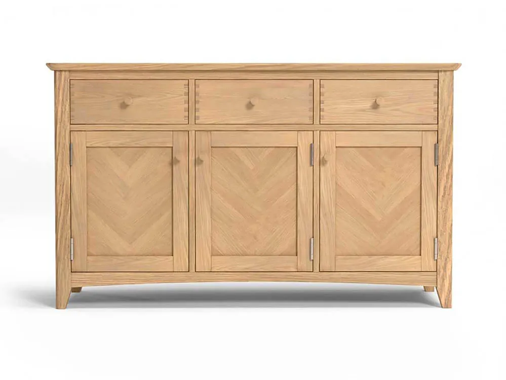 Archers Archers Oslo 3 Door 3 Drawer Light Oak Wooden Sideboard (Assembled)