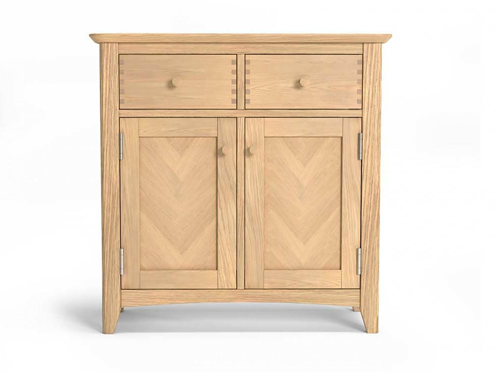 Archers Archers Oslo 2 Door 2 Drawer Light Oak Compact Wooden Sideboard (Assembled)