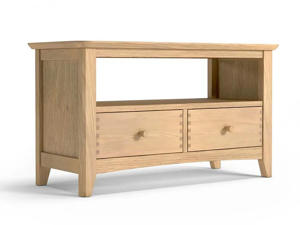 Archers Archers Oslo 2 Drawer Light Oak Wooden TV Cabinet (Assembled)