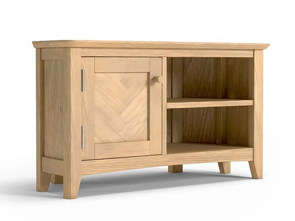 Archers Archers Oslo 1 Door Light Oak Wooden Corner TV Cabinet (Assembled)