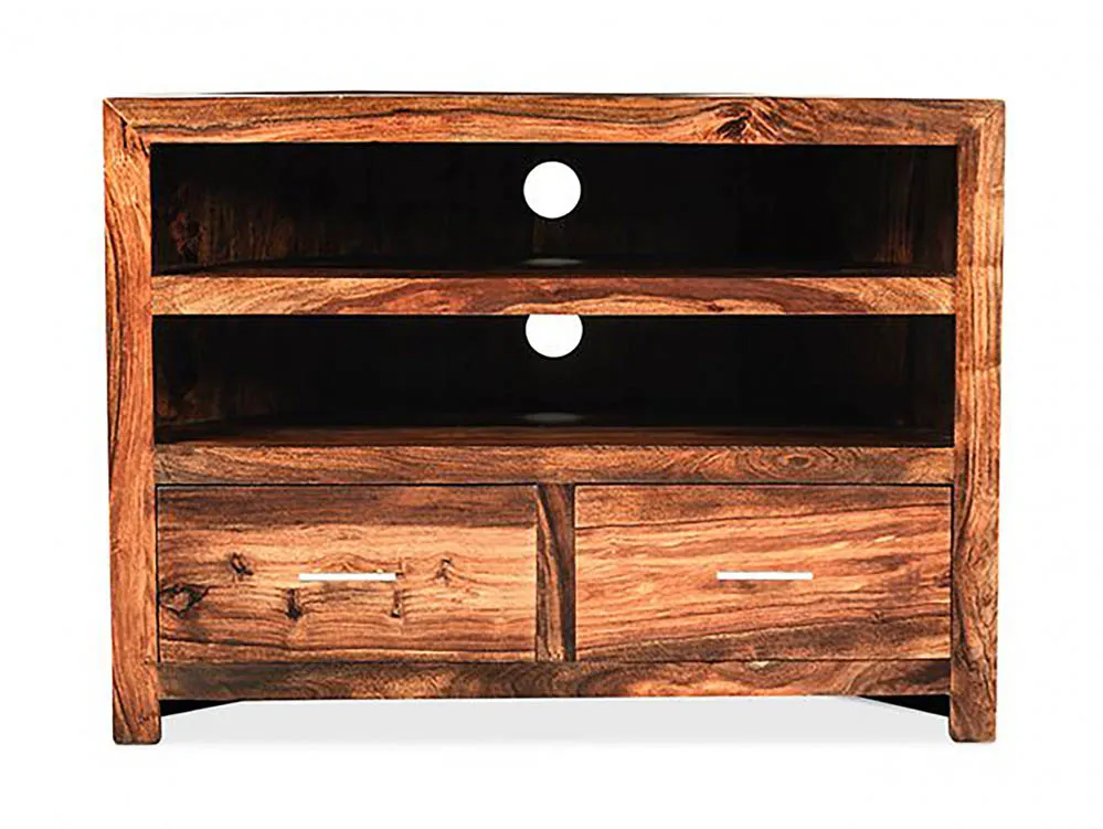 Archers Archers Santa Clara 2 Drawer Acacia Wooden Corner TV Cabinet (Assembled)