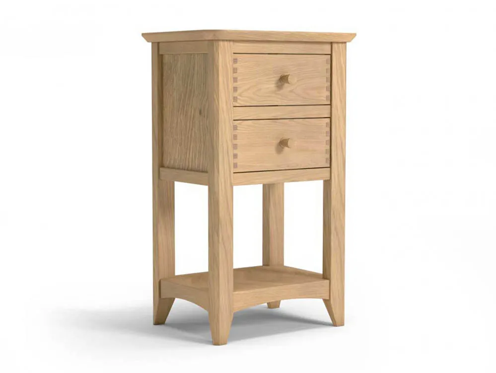 Archers Archers Oslo 2 Drawer Light Oak Wooden Lamp Table (Assembled)