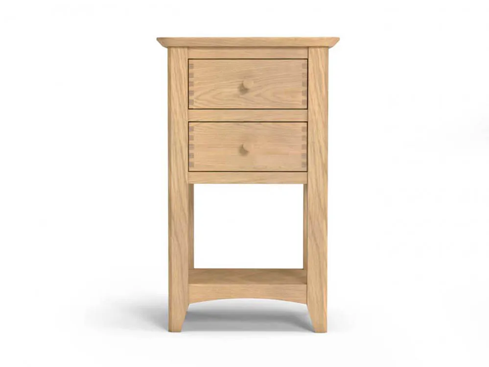 Archers Archers Oslo 2 Drawer Light Oak Wooden Lamp Table (Assembled)