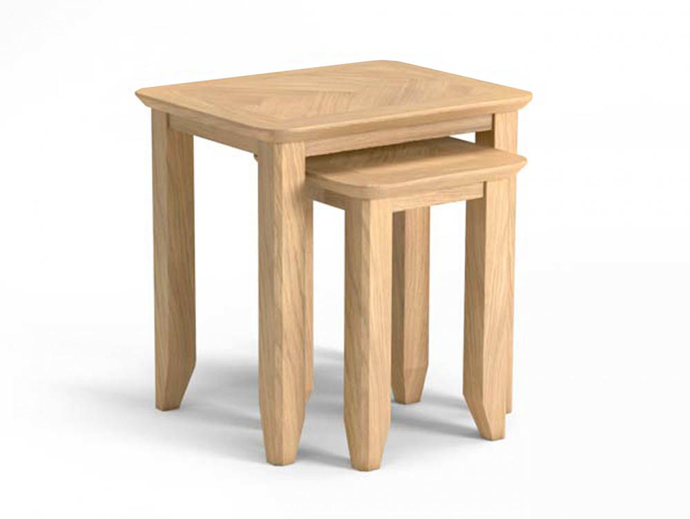 Archers Archers Oslo Light Oak Wooden Nest of Tables (Assembled)
