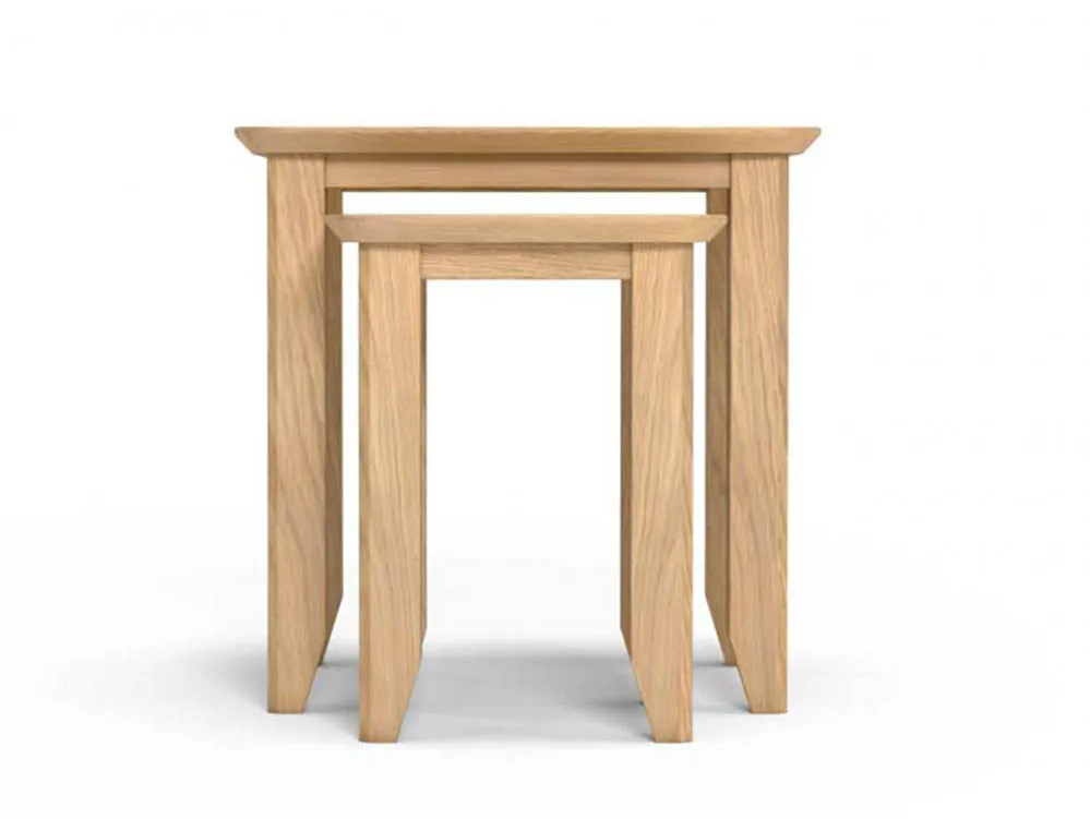 Archers Archers Oslo Light Oak Wooden Nest of Tables (Assembled)