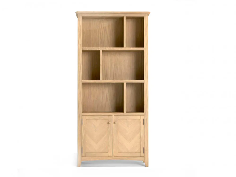 Archers Archers Oslo 2 Door Light Oak Large Wooden Bookcase (Assembled)