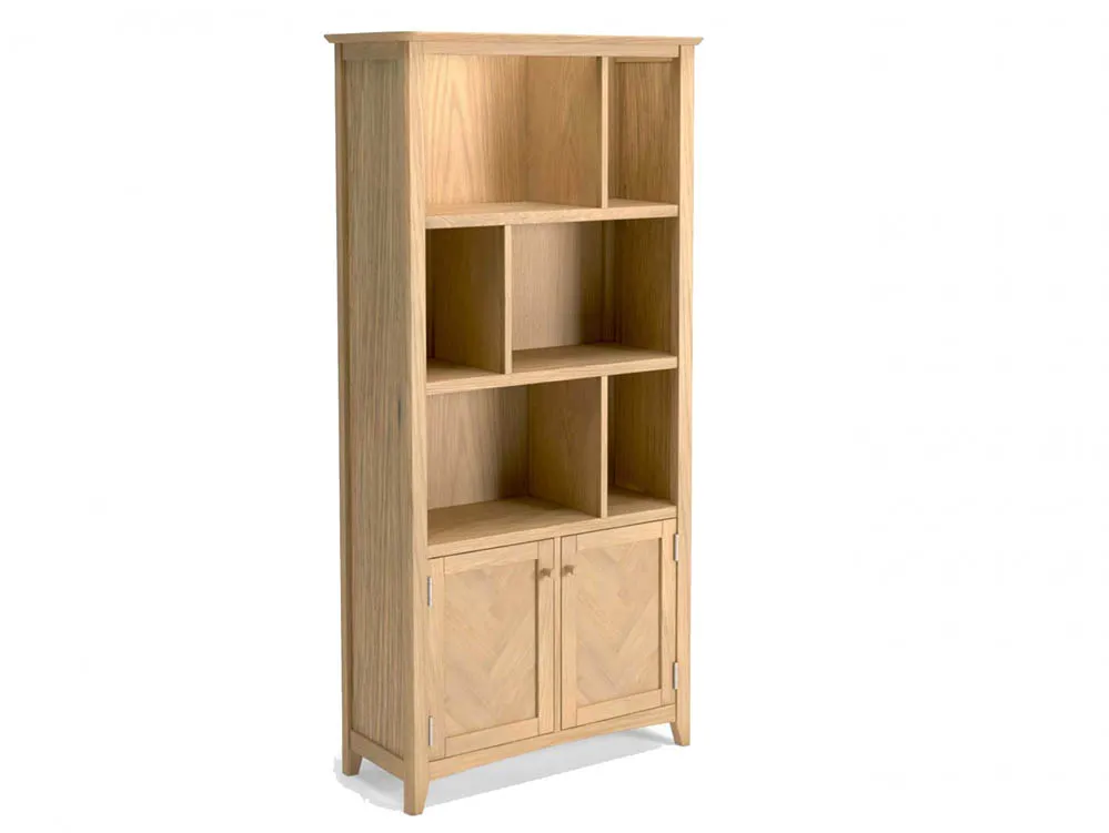 Archers Archers Oslo 2 Door Light Oak Large Wooden Bookcase (Assembled)