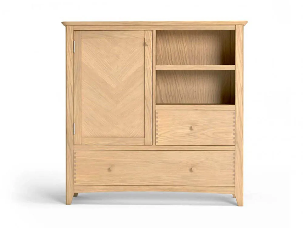 Archers Archers Oslo 1 Door 2 Drawer Light Oak Wooden Storage Unit (Assembled)