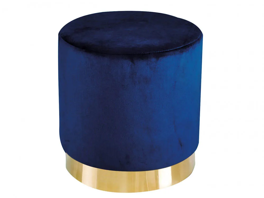 LPD LPD Lara Royal Blue Fabric Bedroom Stool