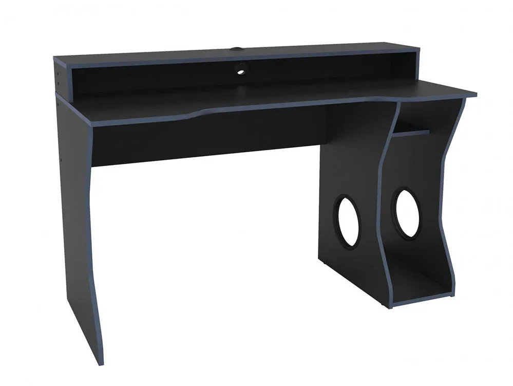 Birlea Furniture & Beds Birlea Enzo Black and Blue Gaming Computer Desk