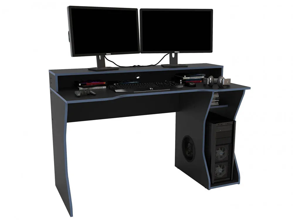 Birlea Birlea Enzo Black and Blue Gaming Computer Desk