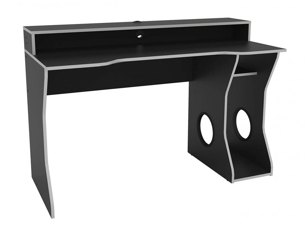 Birlea Birlea Enzo Black and Silver Gaming Computer Desk