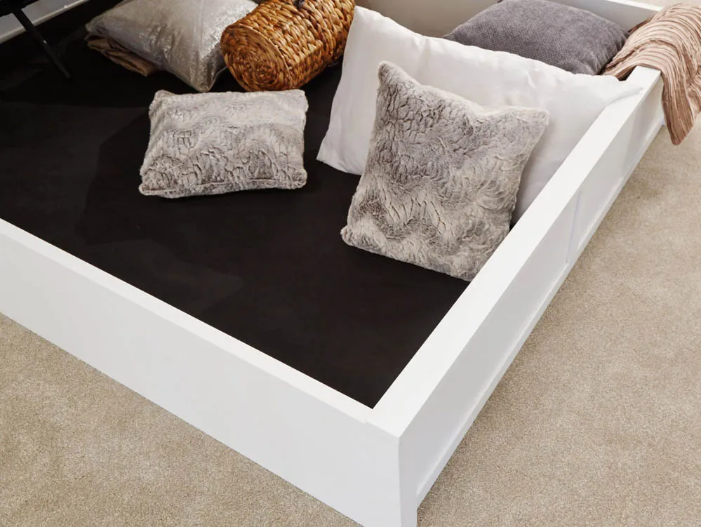 GFW GFW Como 5ft King Size White Wooden Ottoman Bed Frame