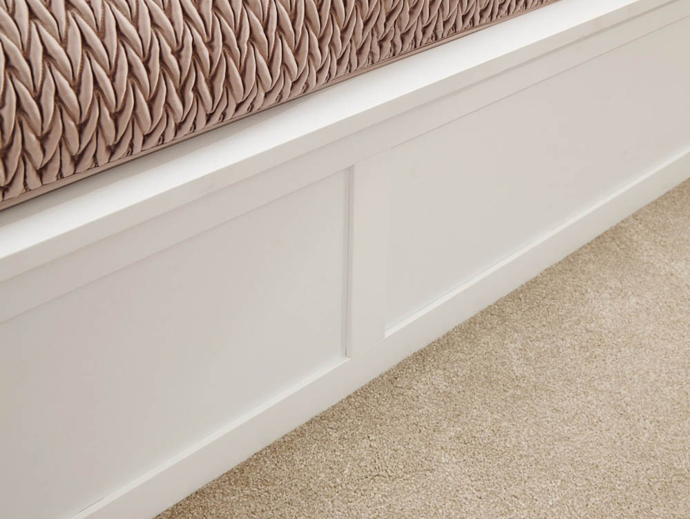 GFW GFW Como 5ft King Size White Wooden Ottoman Bed Frame
