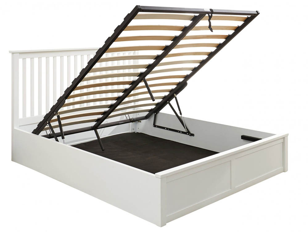 GFW GFW Como 5ft King Size White Wooden Ottoman Bed Frame