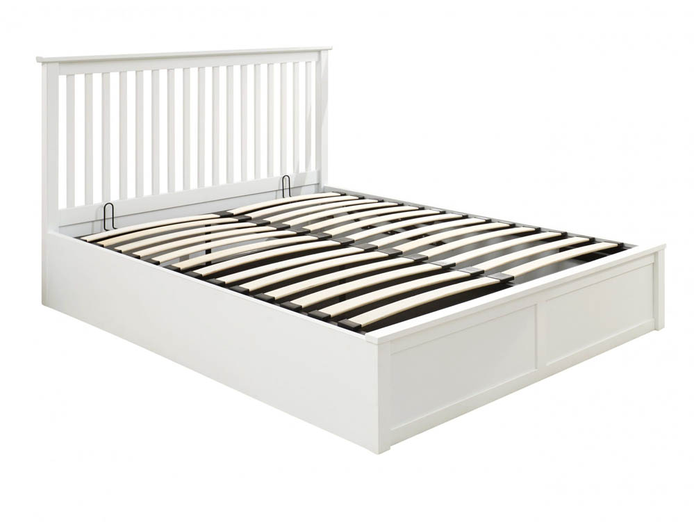 GFW GFW Como 5ft King Size White Wooden Ottoman Bed Frame