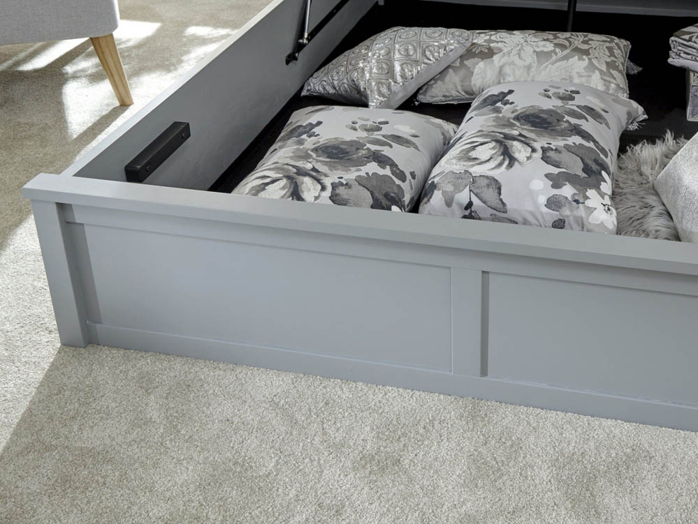 GFW GFW Como 4ft6 Double Grey Wooden Ottoman Bed Frame