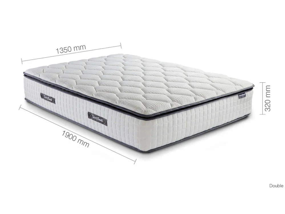 SleepSoul SleepSoul Bliss Memory Pocket 800 Pillowtop 4ft6 Double Mattress in a Box