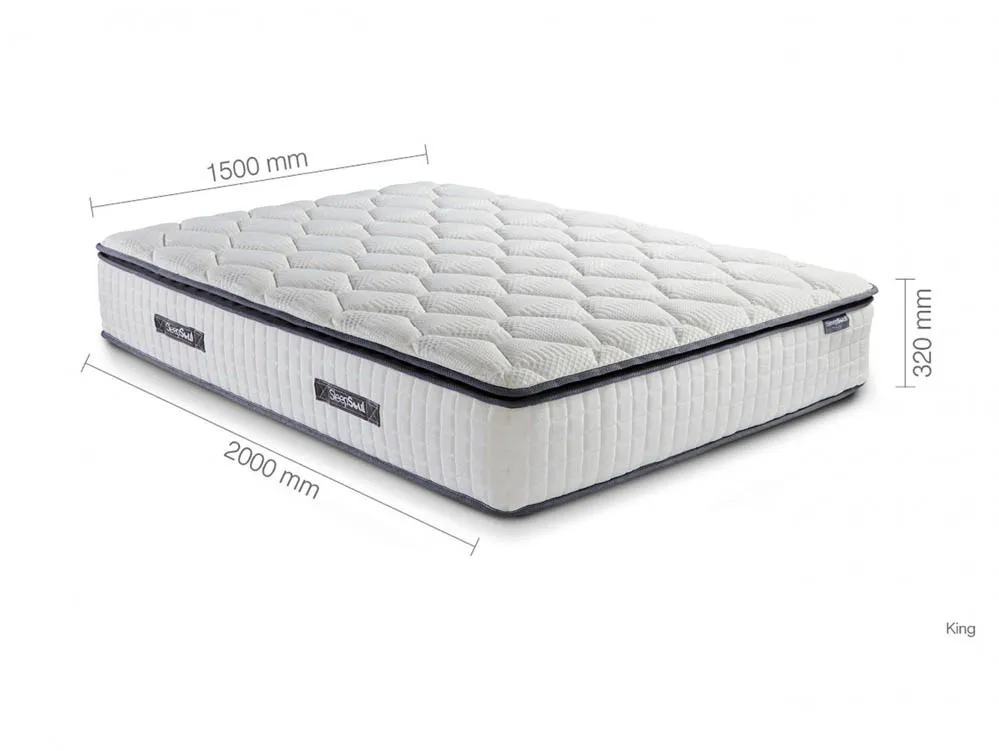 SleepSoul SleepSoul Bliss Memory Pocket 800 Pillowtop 5ft King Size Mattress in a Box