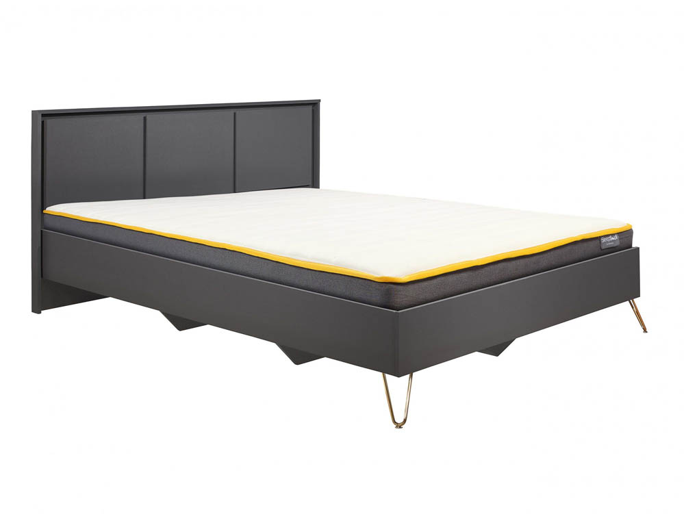 Birlea Birlea Arlo 4ft Small Double Charcoal Wooden Bed Frame
