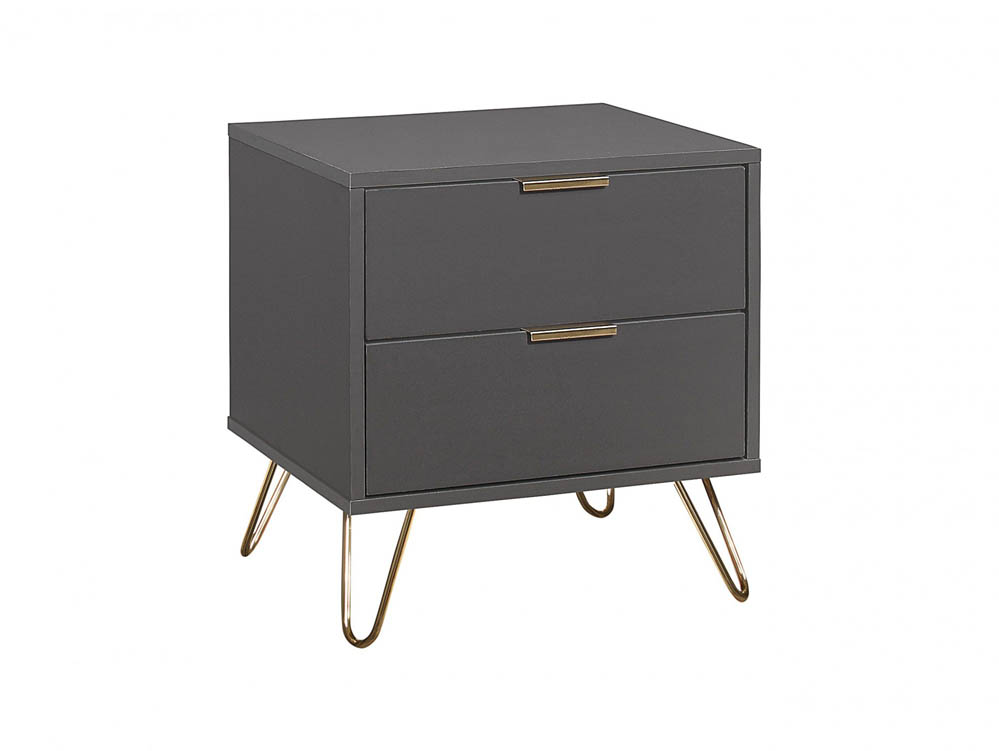 Birlea Birlea Arlo Charcoal 2 Drawer Bedside (Flat Packed)