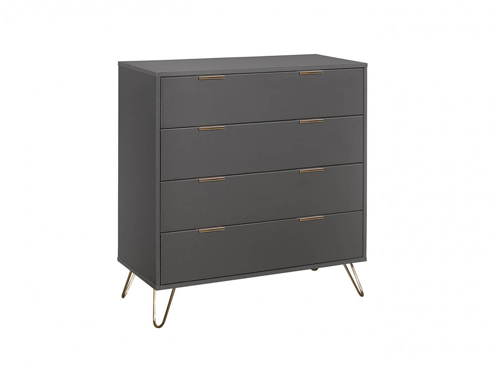 Birlea Birlea Arlo Charcoal 4 Drawer Chest (Flat Packed)