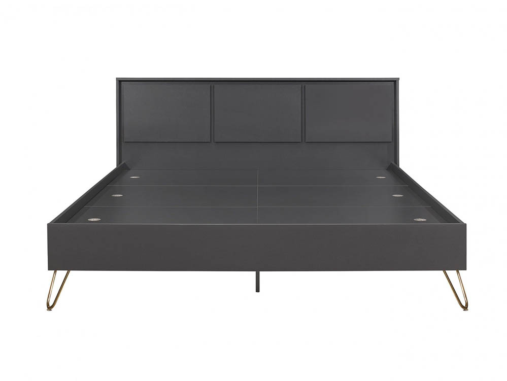 Birlea Birlea Arlo 4ft Small Double Charcoal Wooden Bed Frame