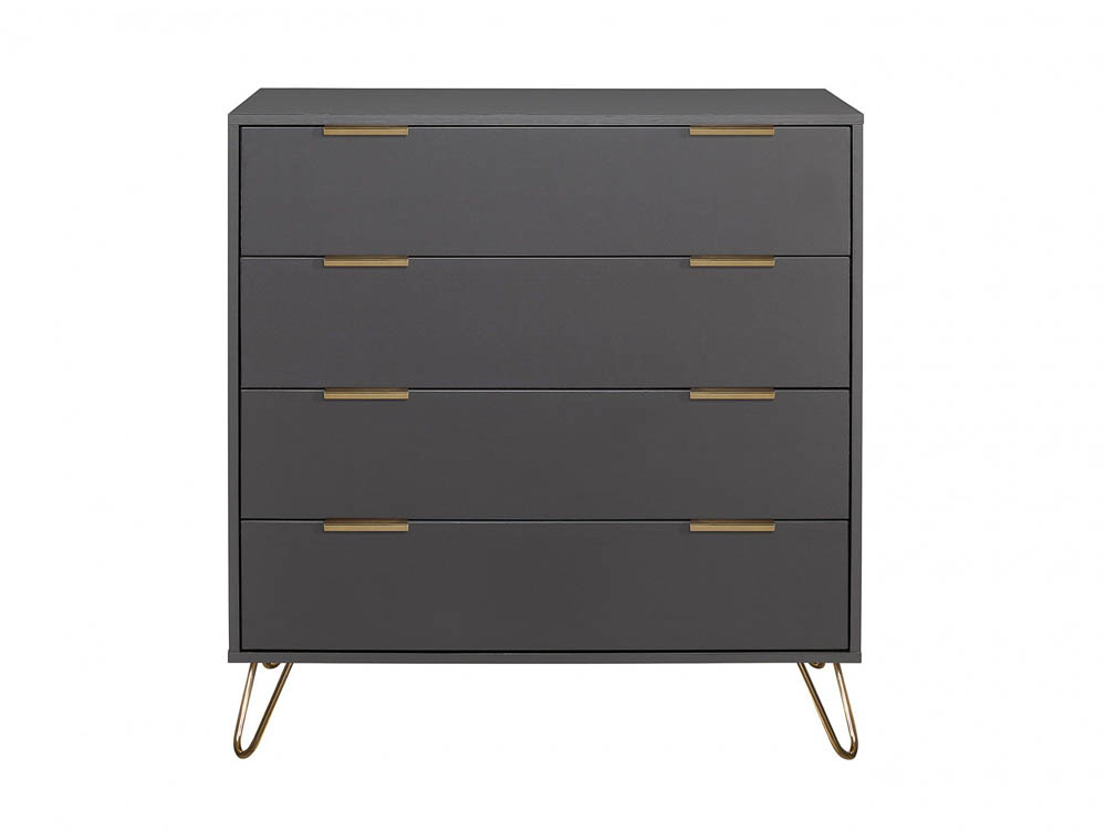 Birlea Birlea Arlo Charcoal 4 Drawer Chest (Flat Packed)