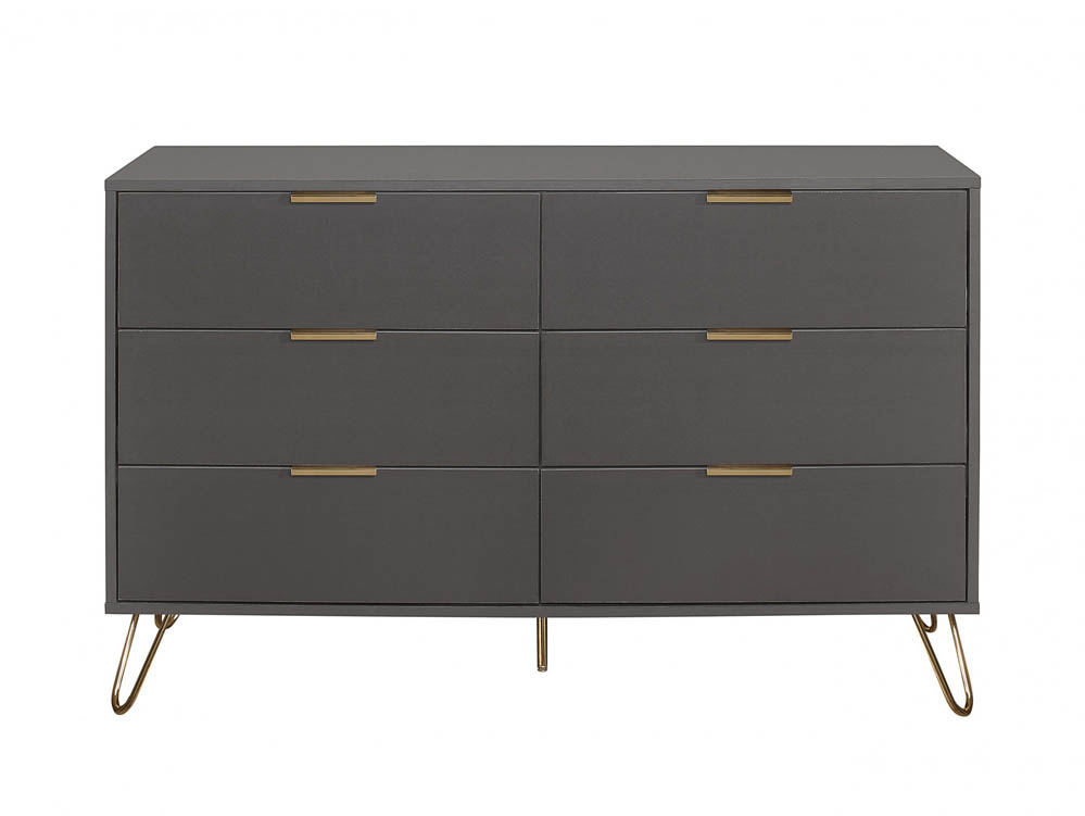 Birlea Birlea Arlo Charcoal 6 Drawer Chest (Flat Packed)