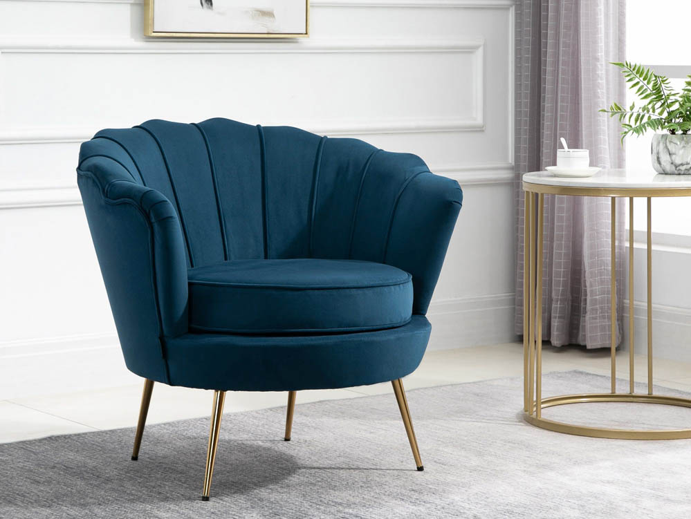 Birlea Birlea Ariel Blue Fabric Chair