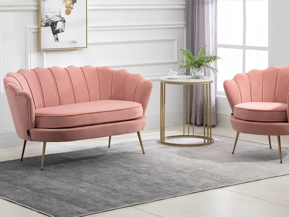 Birlea Birlea Ariel Coral Fabric 2 Seater Sofa