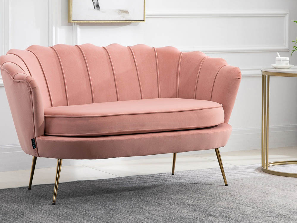Birlea Birlea Ariel Coral Fabric 2 Seater Sofa