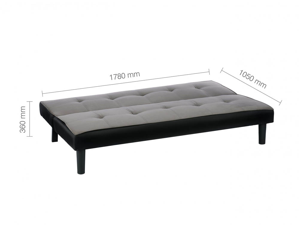 Birlea Birlea Aurora Grey Velvet Sofa Bed