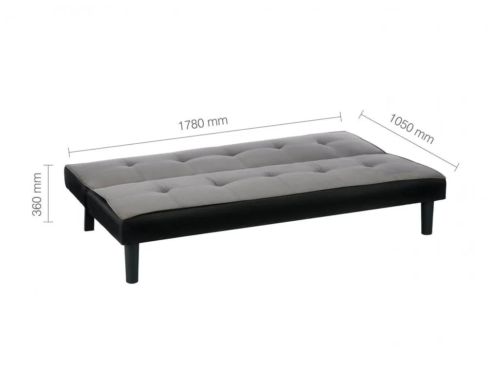 Birlea Furniture & Beds Birlea Aurora Grey Velvet Sofa Bed