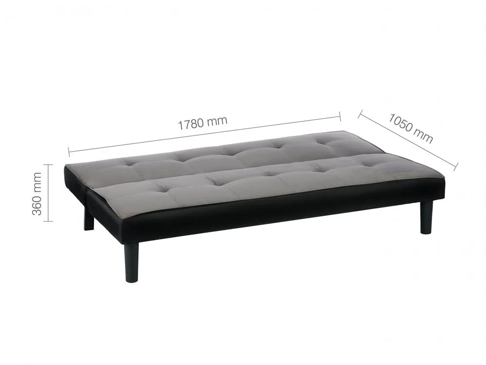 Birlea Birlea Aurora Grey Velvet Sofa Bed