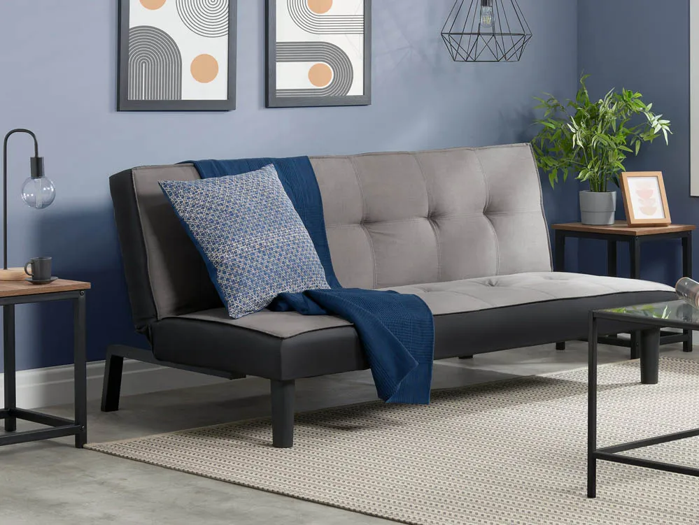 Birlea Furniture & Beds Birlea Aurora Grey Velvet Sofa Bed